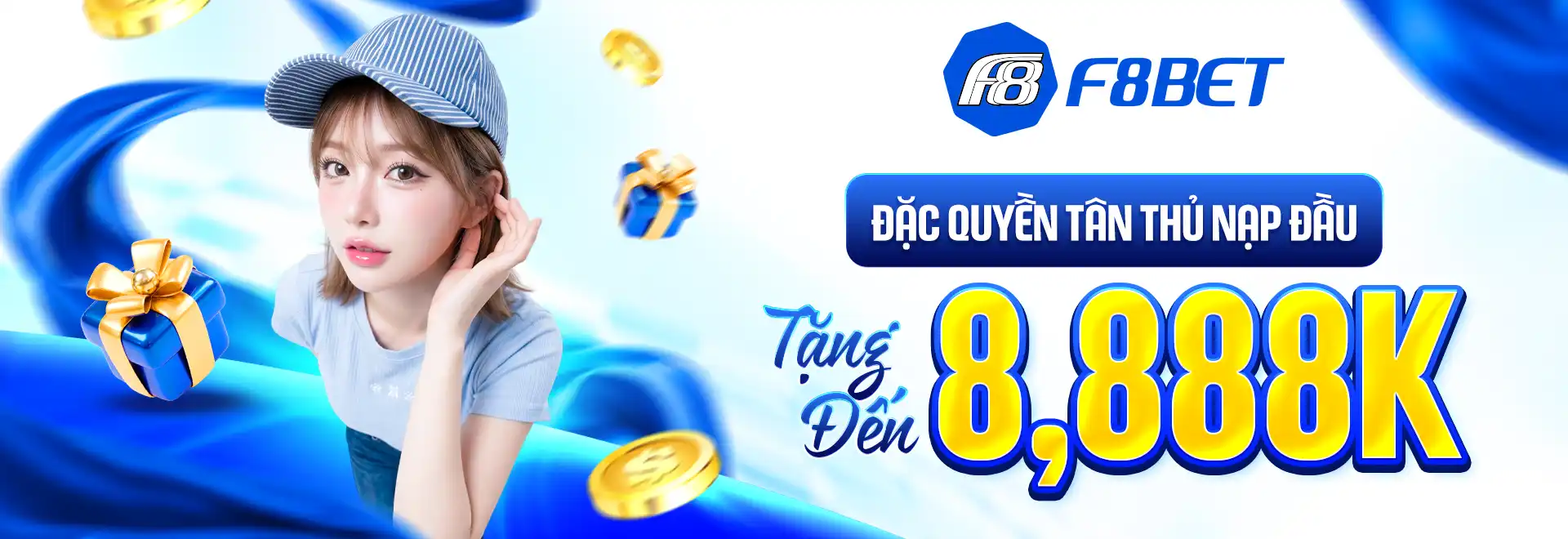 banner f8bet đặc quyền tân thủ nạp đầu tặng 8888k